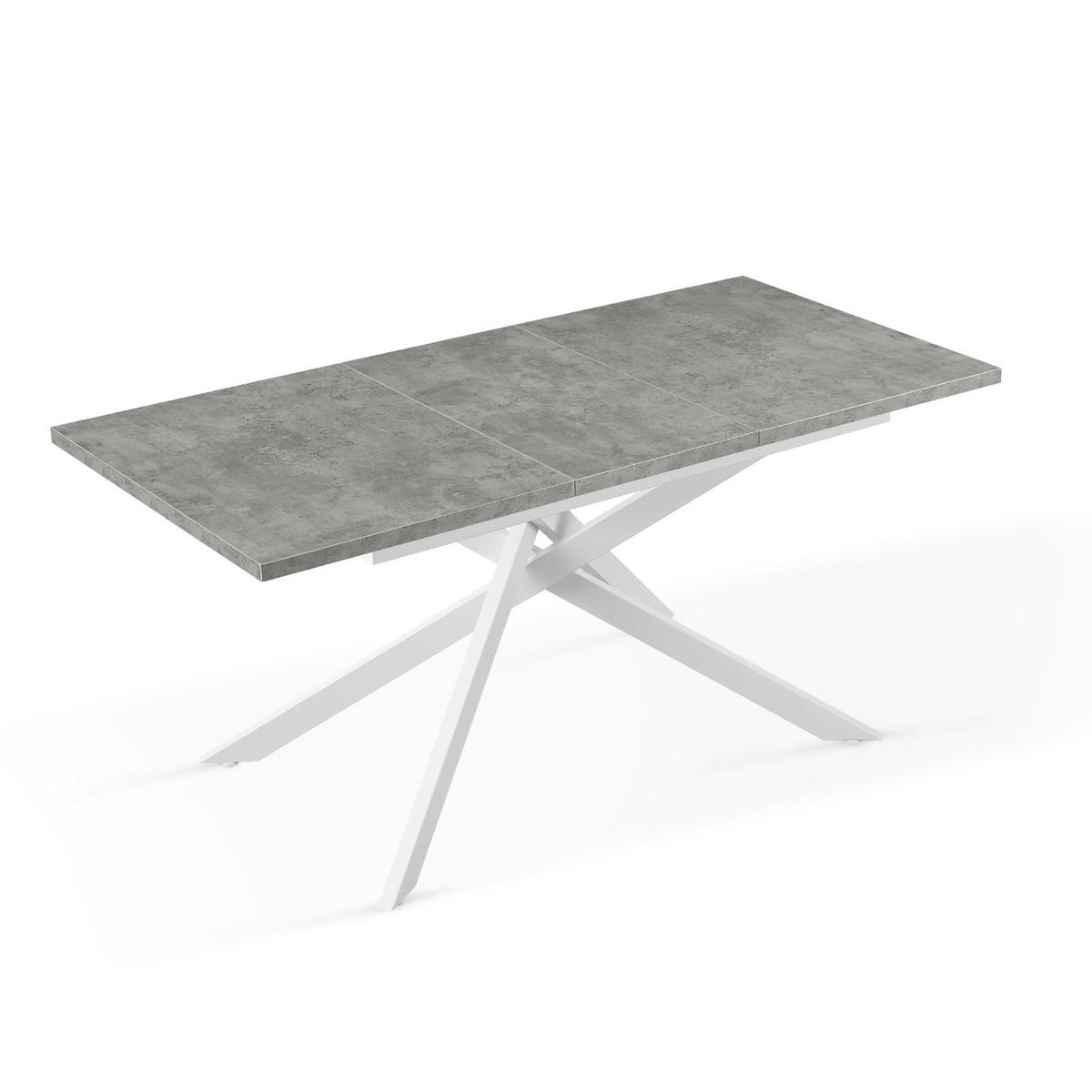 ESSTISCH BEA 120-160/80/76 cm Beton - Anthrazit, Holz (80/120/76cm) - B&D Home