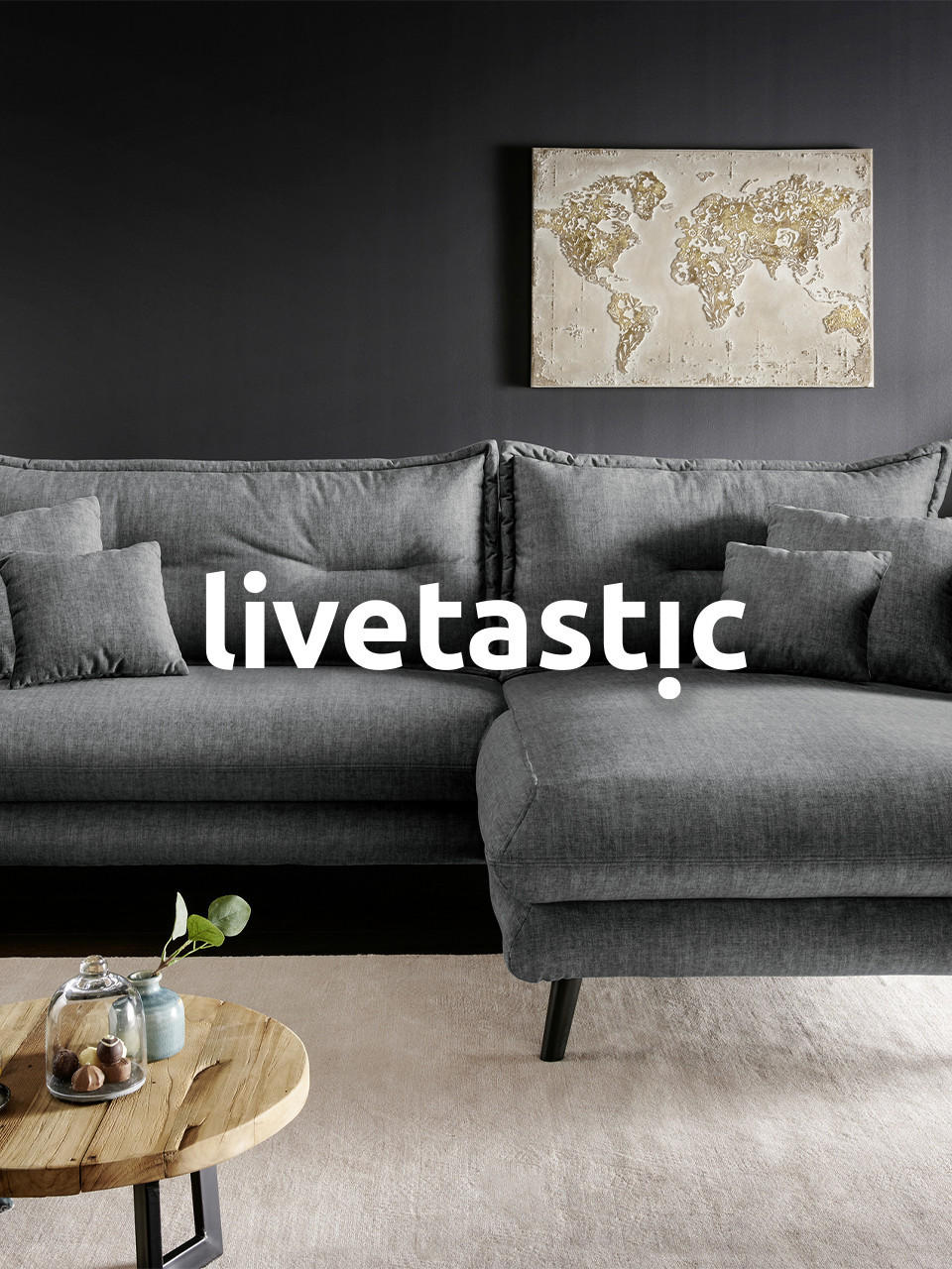 Wohnzimmer Grau Wohnlandschaft
