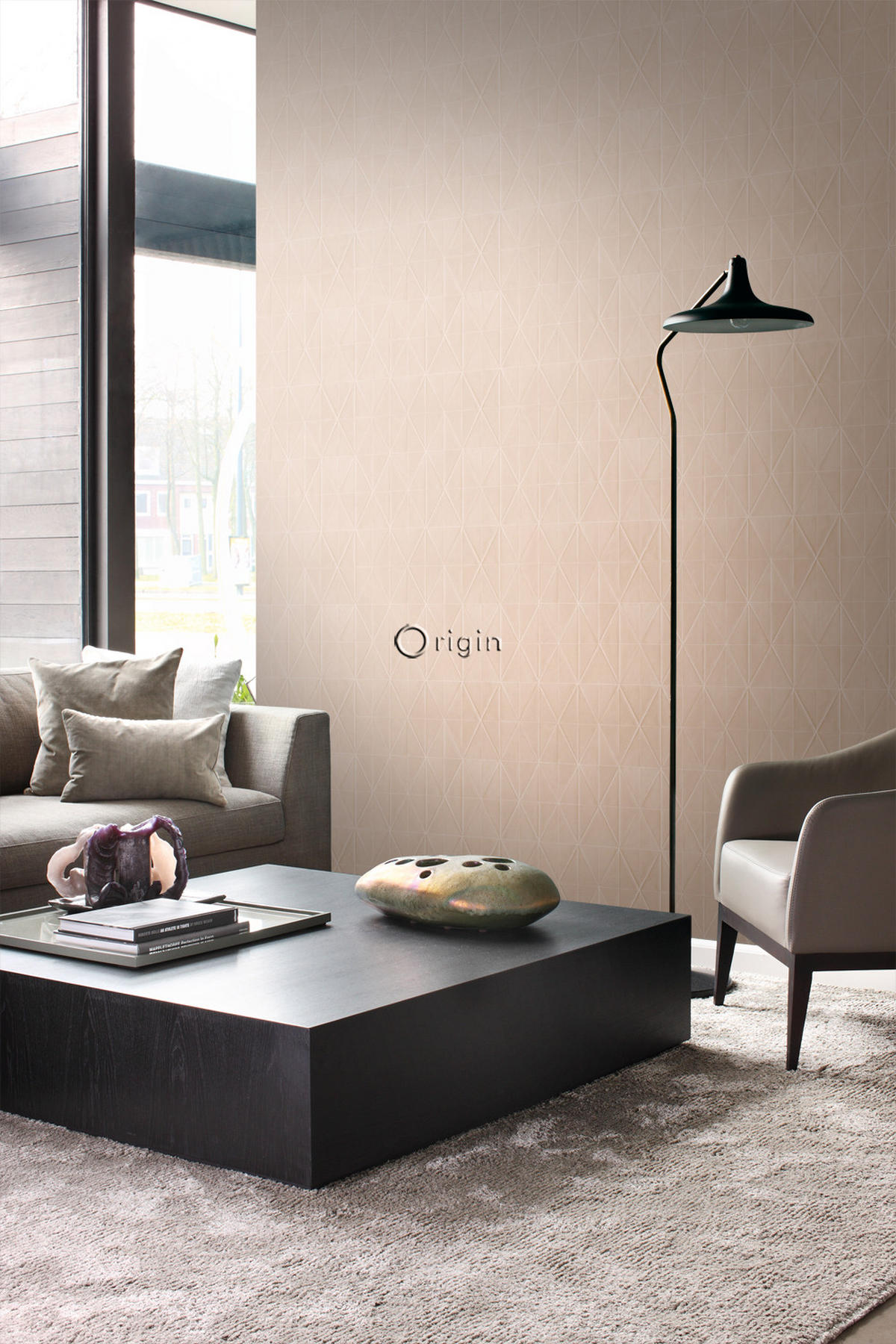 TAPETE grafische Form 53 cm x 10.05 m - Gelb, Papier (53/1000cm) - Origin Wallcoverings