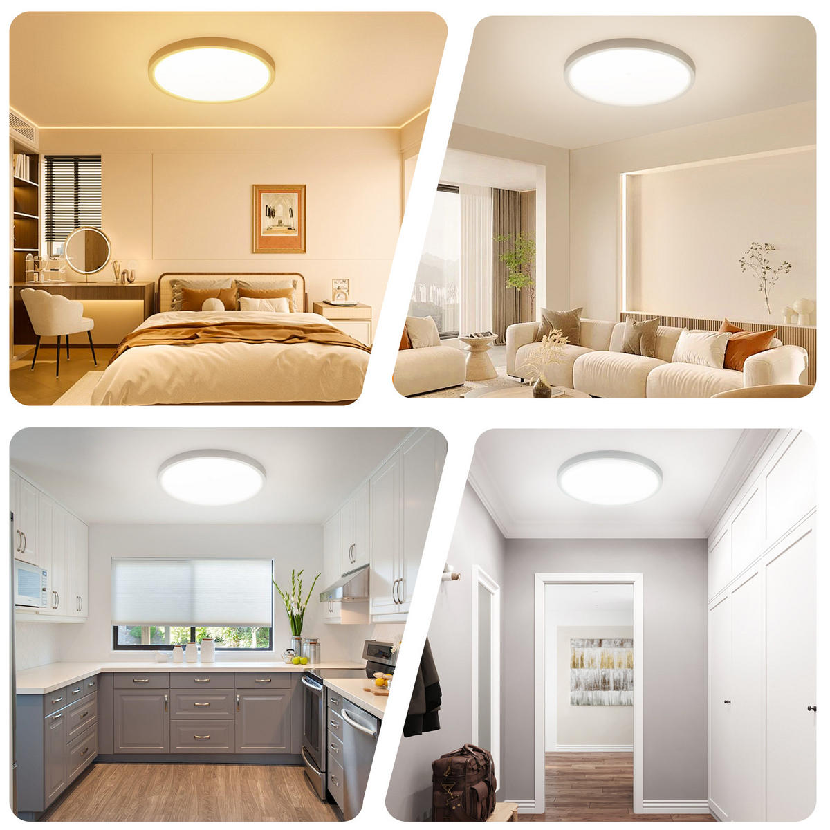 DECKENLEUCHTE CE1031 LED 3 Farbtemperaturen - Weiß, Kunststoff (30.5/30.5/3cm) - LOVHAUS