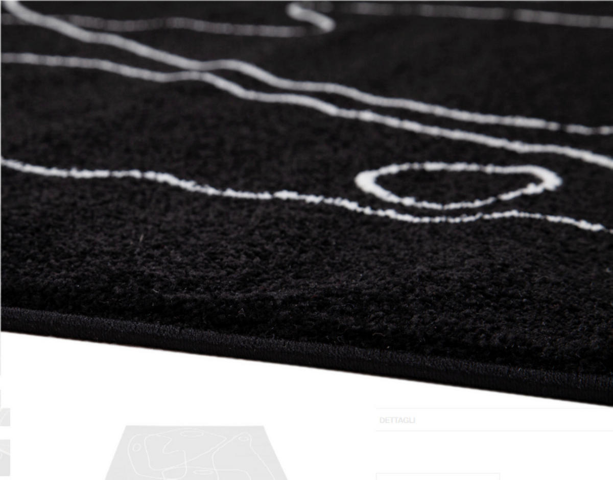 TEPPICH modern Wohn-/Schlafzimmer Flachgewebe PENNY Schwarz 160x230 cm - Schwarz, Textil (160/230cm) - Novatrend