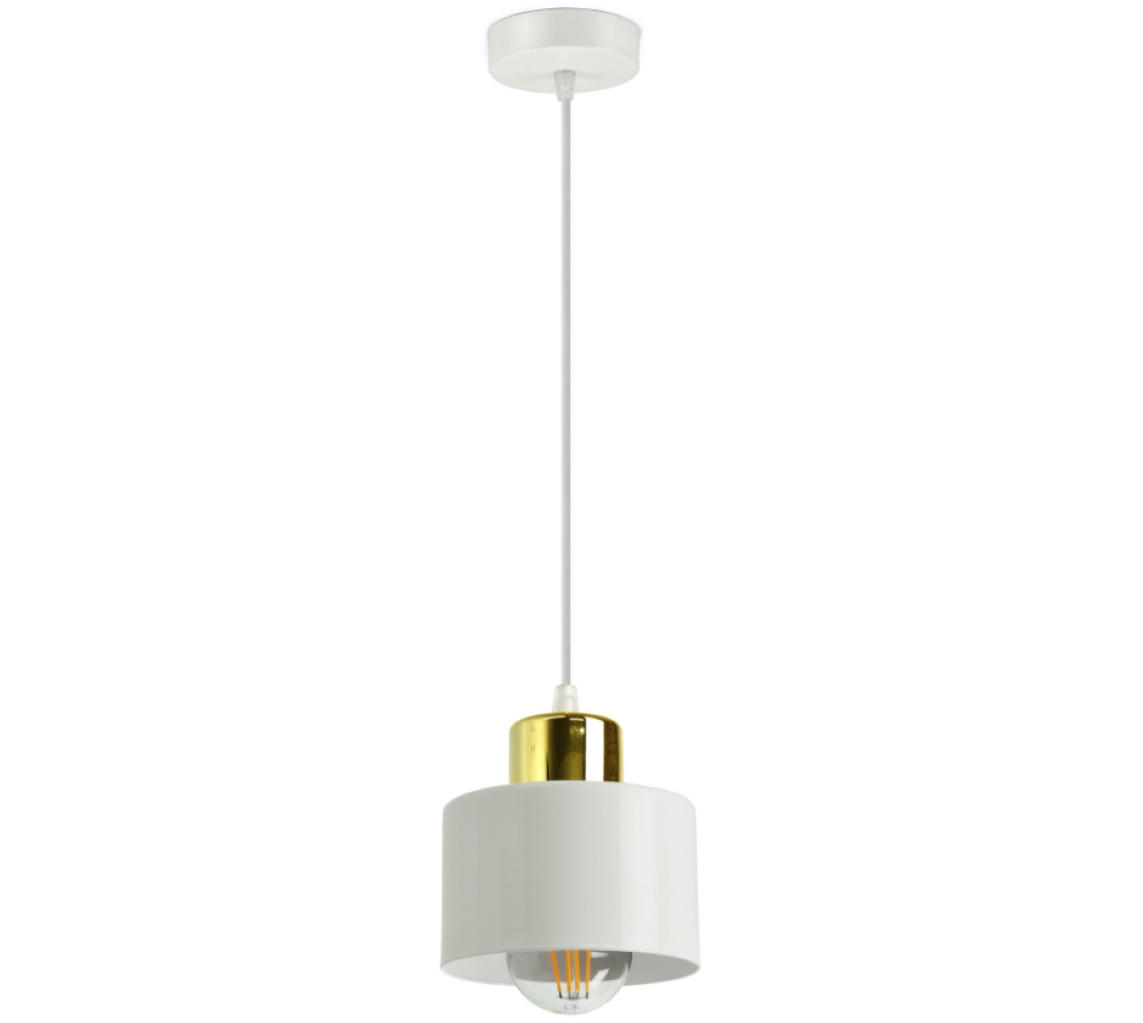 PENDELLEUCHTE Roller - Goldfarben/Weiß, Metall (12/12/70cm) - kiki design