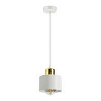 PENDELLEUCHTE Roller - Goldfarben/Weiß, Metall (12/12/70cm) - kiki design