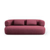 SOFA Jenny aus Chenille-Stoff karmesinrot 3 Sitzplätze - Rot, Textil (90/73/178cm) - Micadoni