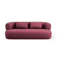 SOFA Jenny aus Chenille-Stoff karmesinrot 3 Sitzplätze - Rot, Textil (90/73/178cm) - Micadoni