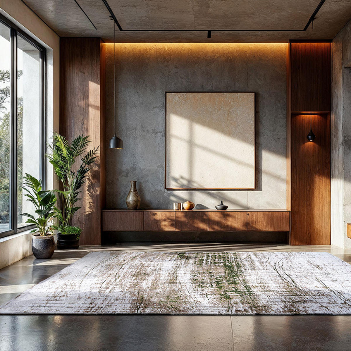 TEPPICH Central Green Mad Men Griff 200/280 cm - Grün, Kunststoff/Textil (200/280cm) - Louis De Poortere