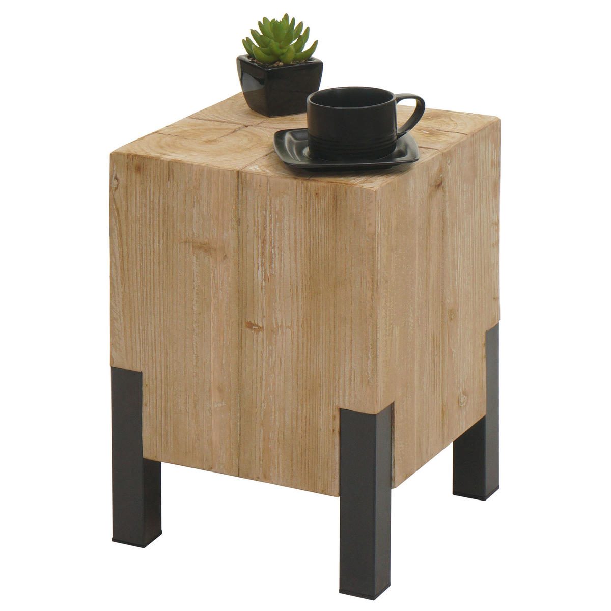 BEISTELLTISCH L76B quadrat Braun - Braun, Holz (32/32/46cm) - MCW