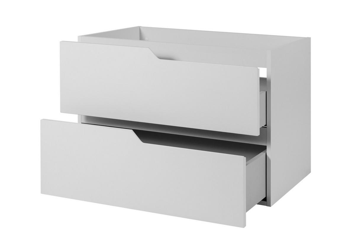BADEZIMMERSCHRANK: weiß, 80 x 57 x 46 cm - Weiß, Holzwerkstoff (80/57/46cm) - 3XE LIVING