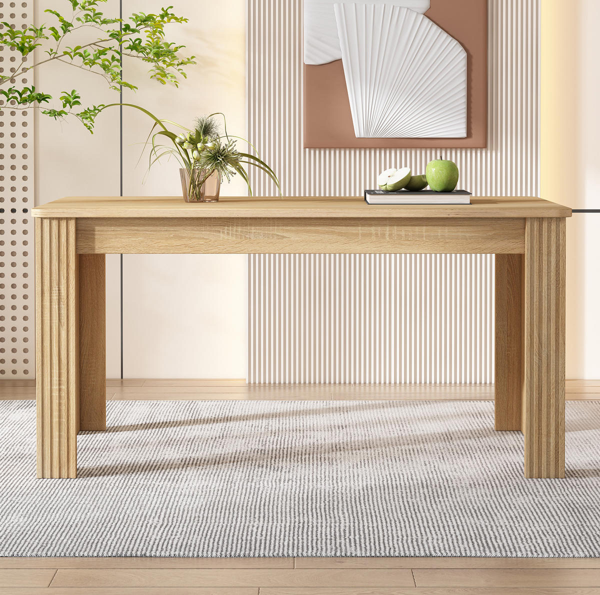 ESSTISCH, Spanplatte in Eiche-Optik mit Holzmaserung & 4 Beinen, 116/65/75 cm, Eiche - Eichefarben, Holzwerkstoff (116/65/75cm) - Redom