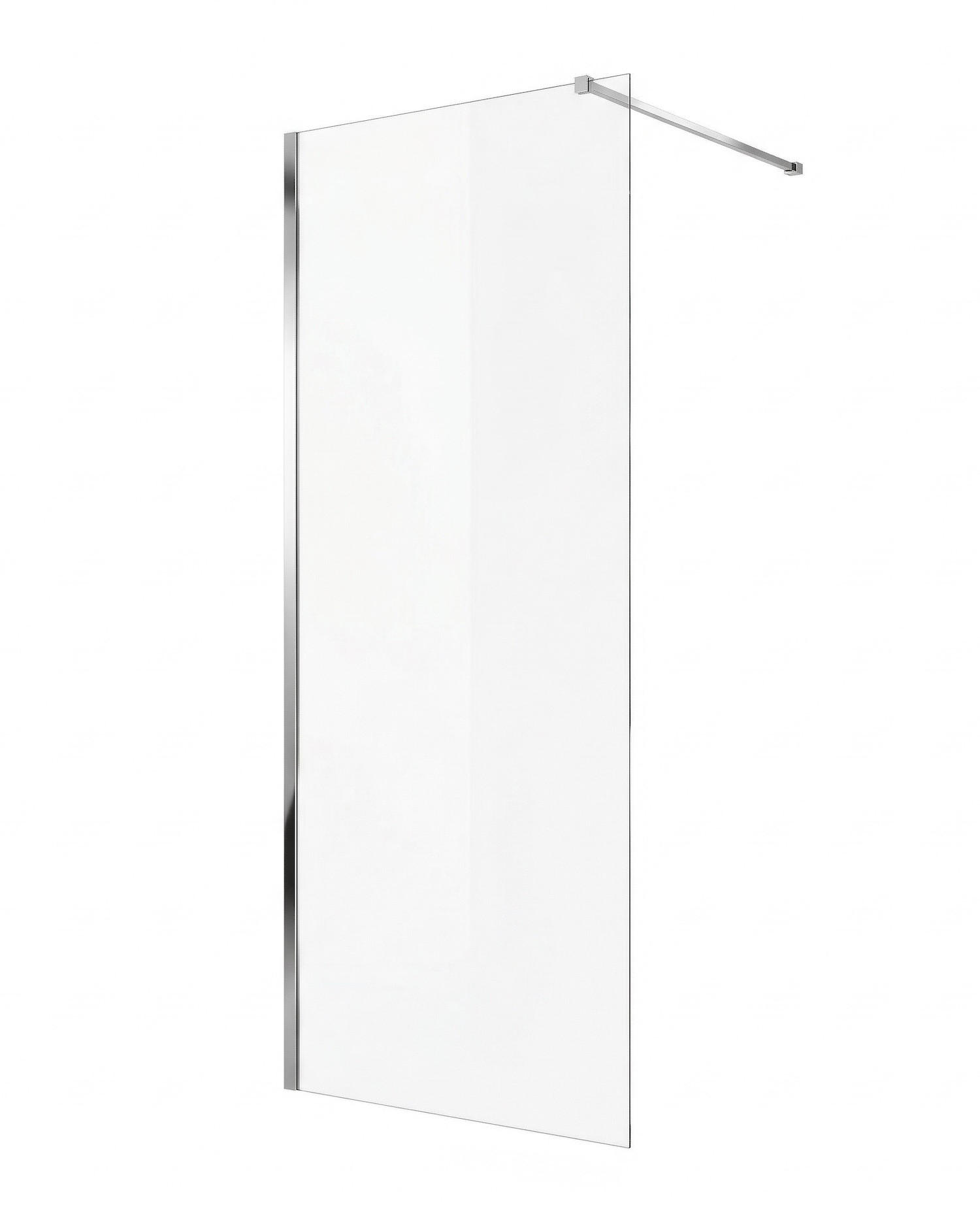 DUSCHWAND Florida - 60 x 200 cm - Chrom - Walk-In Duschabtrennung aus Sicherheitsglas - Chromfarben, Glas (60/200cm) - Badplaats