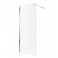 DUSCHWAND Florida - 50 x 200 cm - Chrom - Walk-In Duschabtrennung aus Sicherheitsglas - Chromfarben, Glas (50/200cm) - Badplaats