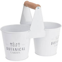 KRÄUTERTÖPFE Botanical - Weiß, Metall (10cm)