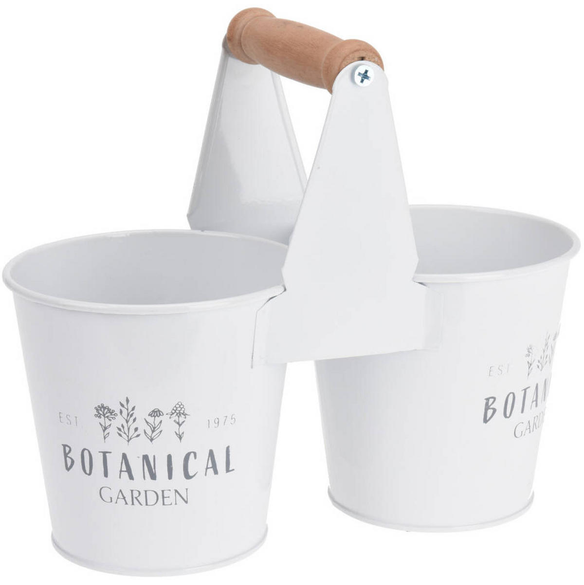 KRÄUTERTÖPFE Botanical - Weiß, Metall (10cm)