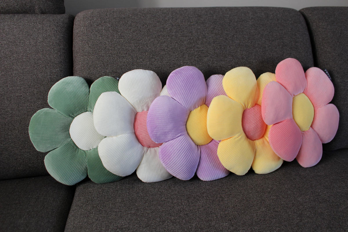 FORMKISSEN klein Blume MINNIE - Gelb, Textil (30cm) - Magma Heimtexx