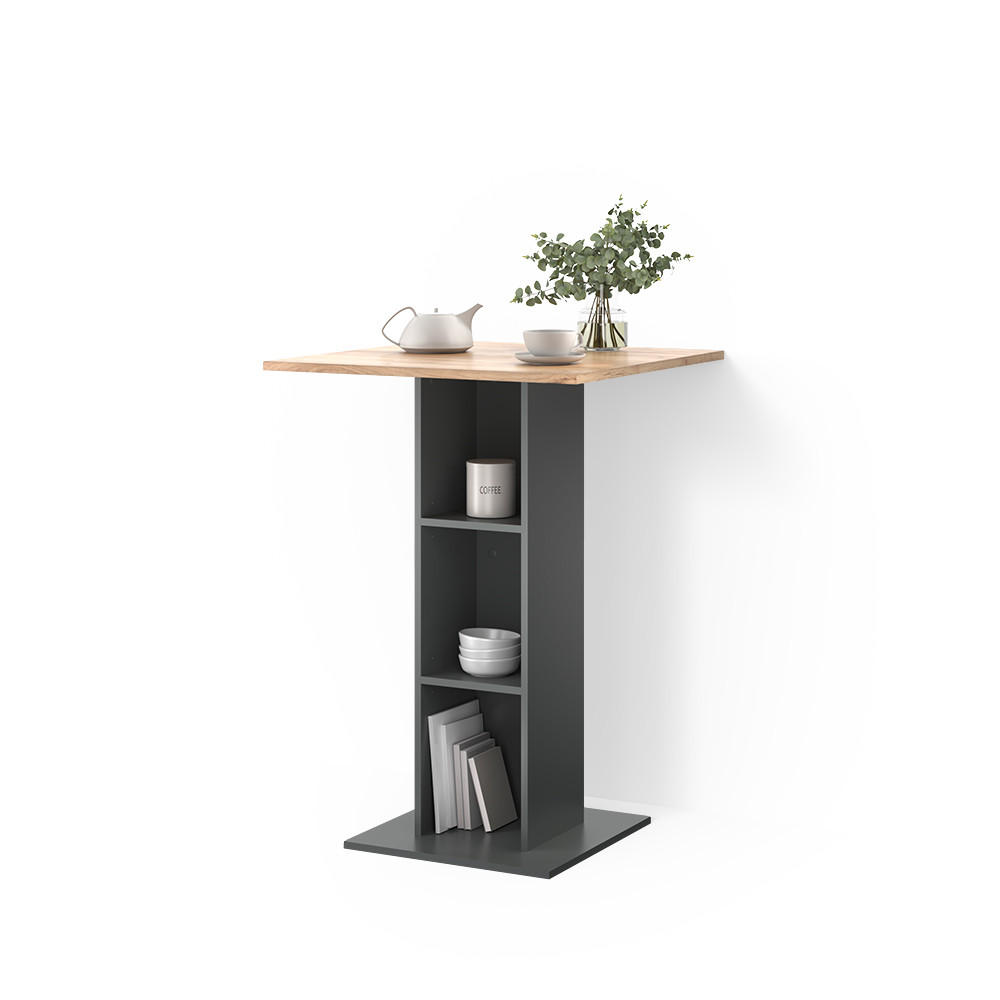 BARTISCH Regusa Goldkraft Eiche/Anthrazit 75 x 75 cm - Honigeiche/Anthrazit, Holzwerkstoff (75/75/106cm) - Livinity®