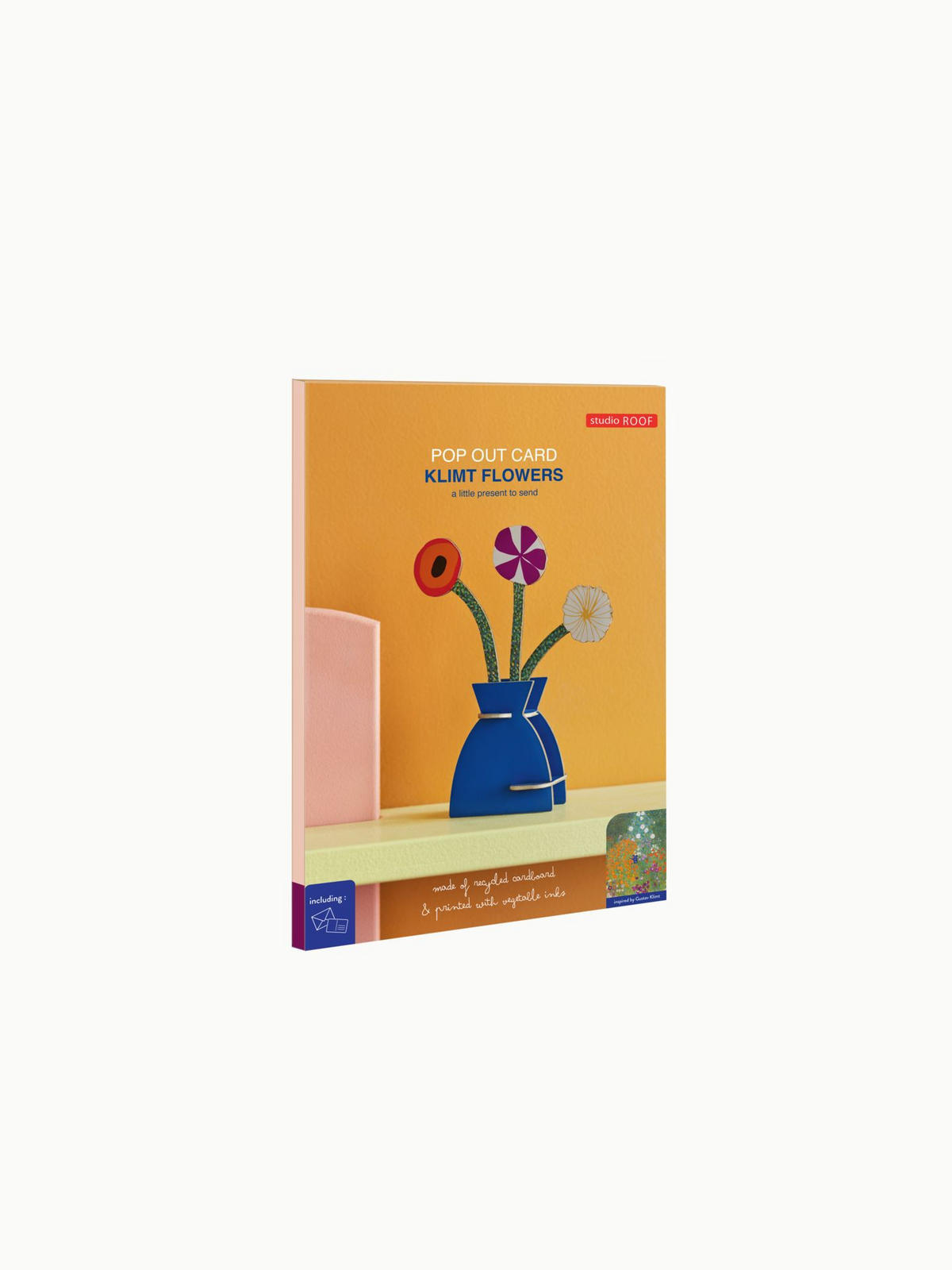 DEKOFIGUR Pop-Up Klimt-Blumen 4/14.5 cm - Multicolor, Wellpappe (4/14.5/9cm) - Studio Roof