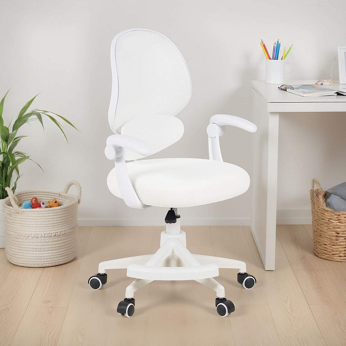 KINDERDREHSTUHL ISLA WEISS - Weiß, Textil (49/102/62cm) - IDIMEX