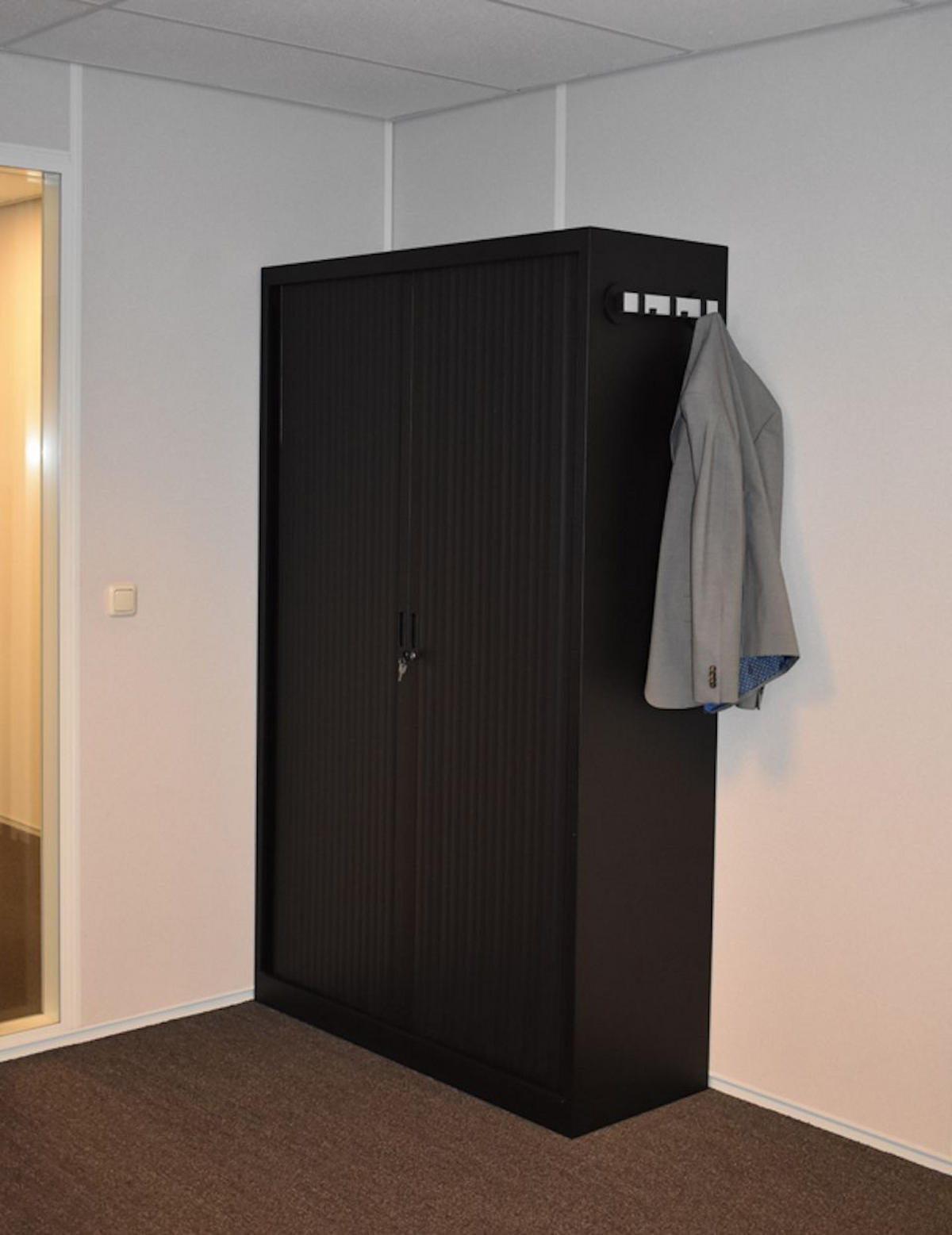 GARDEROBE Magnetisch Mit 3 Haken 10x8x30 cm Schwarz & Silber - Schwarz, Metall (8/10/30cm) - PROREGAL