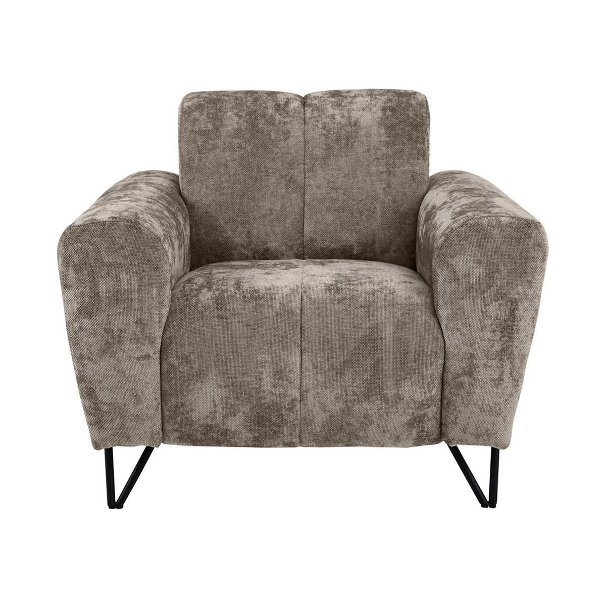 RELAXSESSEL Volare mit Metallbeinen braun - Schwarz/Braun, Textil/Metall (100/83/98cm) - Beautysofa