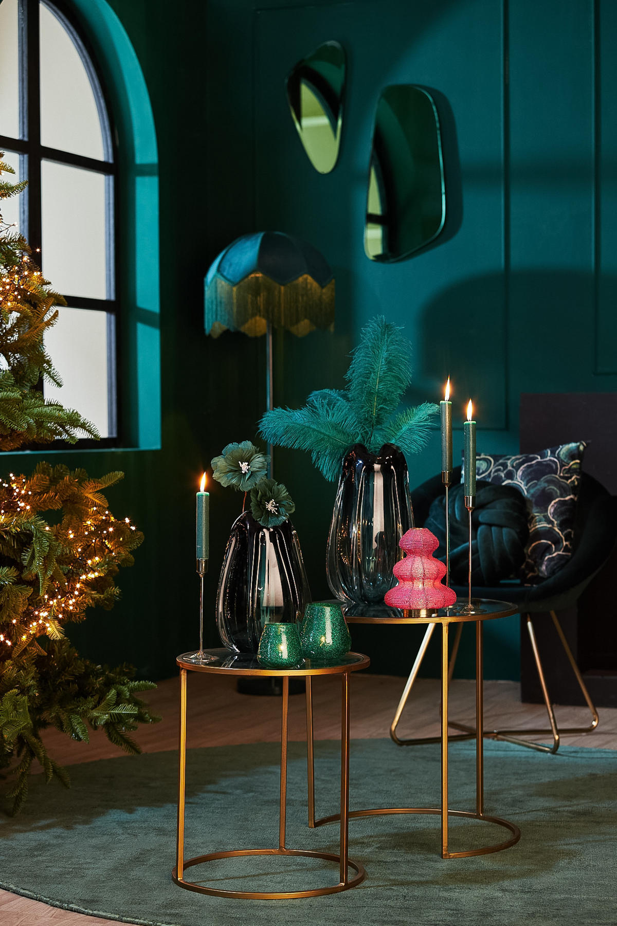 VASE Murela Blau Ø21/38 cm - Blau, Glas (21/38cm) - Light & Living