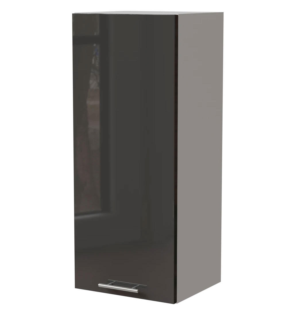 Feldmann-Wohnen Küchenhängeschrank Graphit, Weiß 40x96x32.5 cm