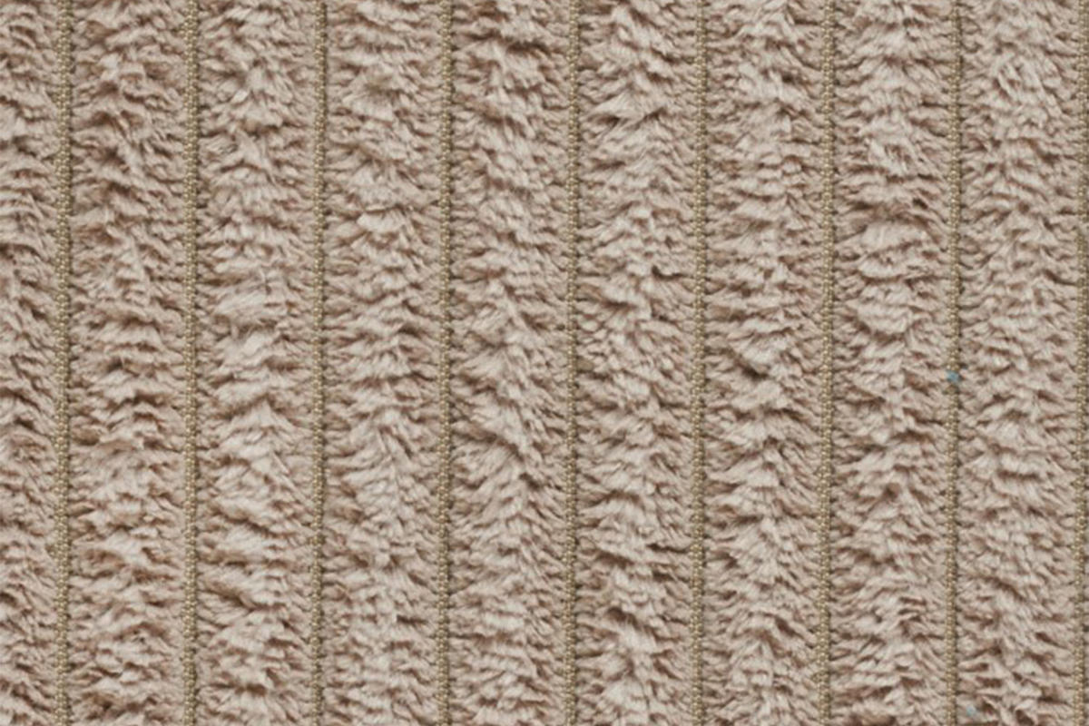 SOFA 2-SITZER MADELINE Taupe Cord - Taupe/Schwarz, Kunststoff/Textil (230/85/127cm) - KAWOLA