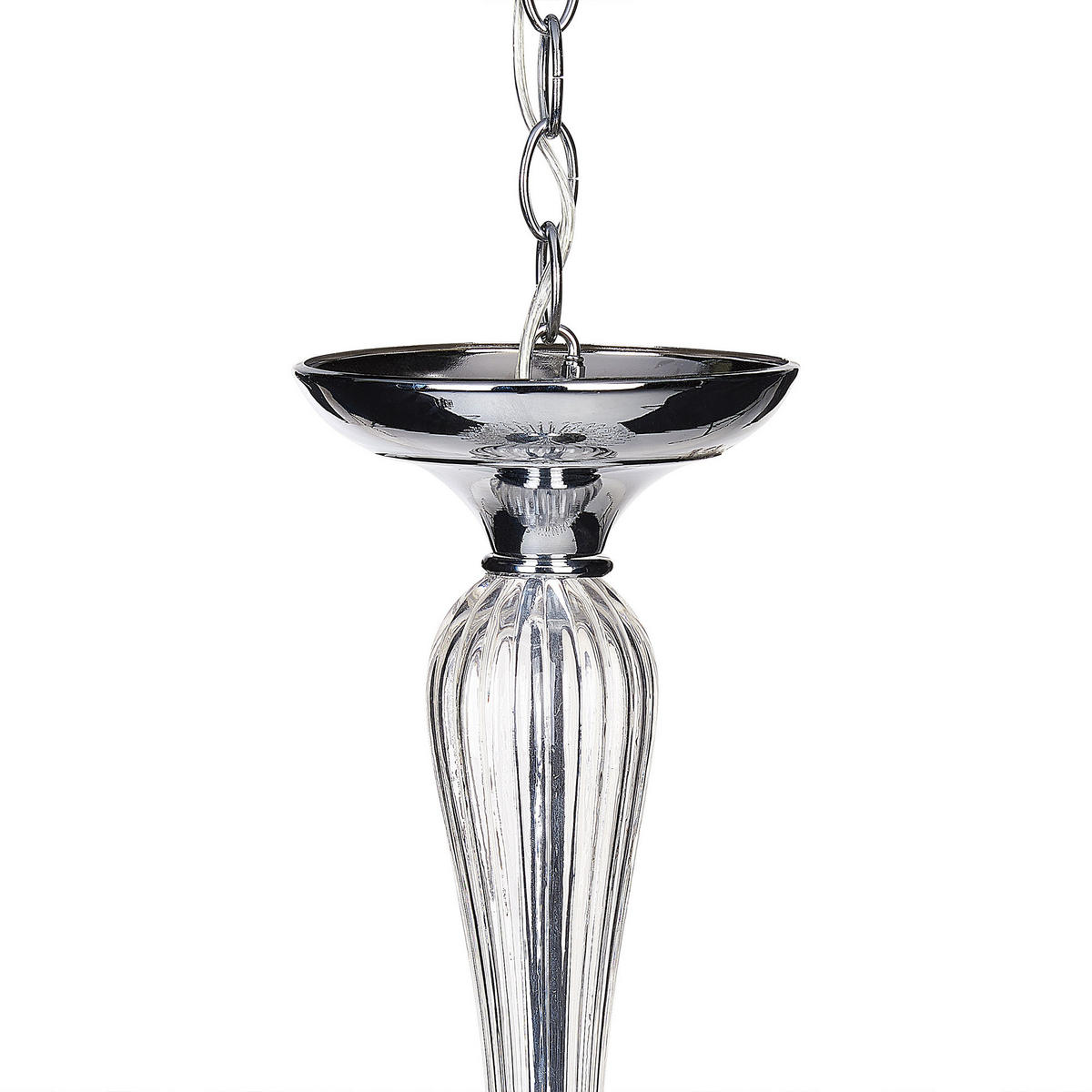 KRONLEUCHTER Orara 27/34/157 cm - Silberfarben, Metall (27/34/157cm) - Beliani