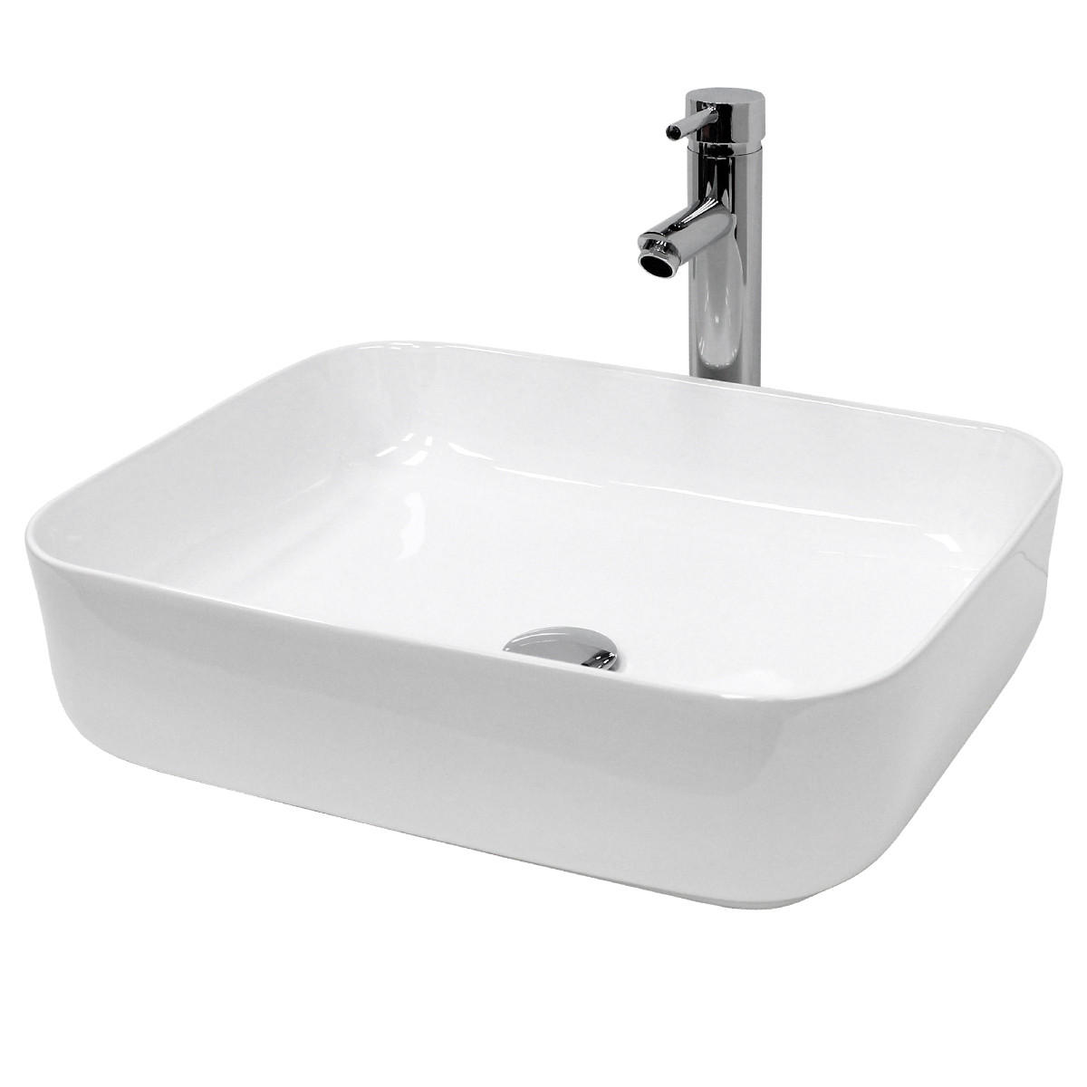 WASCHBECKEN - Weiß, Keramik (39.5/13.5/50.5cm) - ECD-Germany