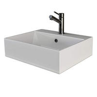 WASCHBECKEN für Badezimmer 510 x 430 x 145mm - Weiß, Keramik (51/14.5/43cm) - HOROW