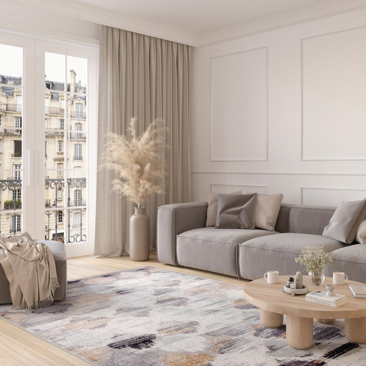 TEPPICH VALLEY Grau 300/400 cm - Grau, Textil (300/400cm) - Tapiso