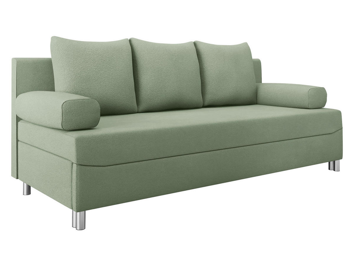 SCHLAFSOFA Dover - Chromfarben/Hellgrün, Holz/Kunststoff (192/86/80cm) - MIRJAN24