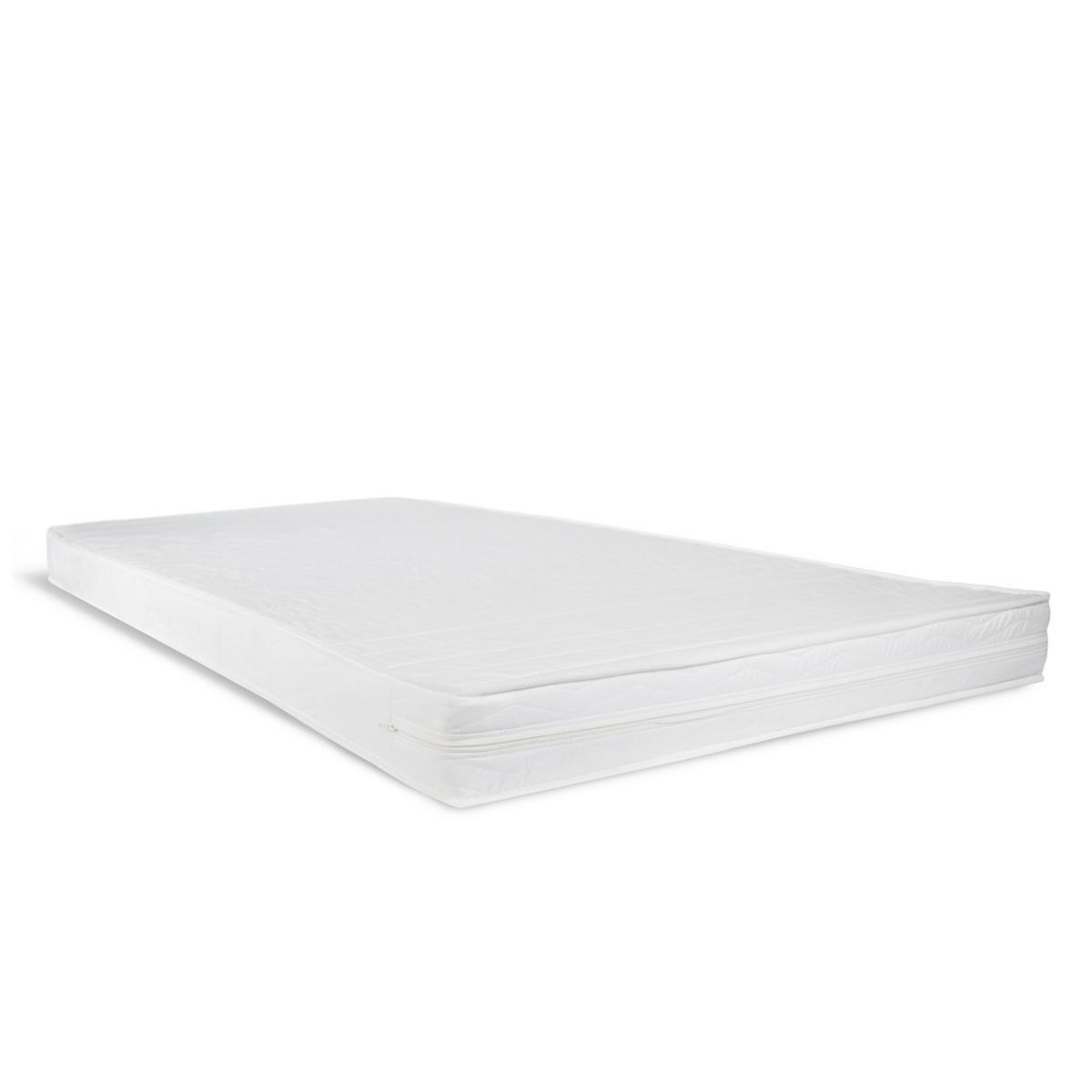 SCHAUMSTOFFMATRATZE mit H2 140/200/12 cm - Weiß, Textil (140/200cm) - Homestyle4u