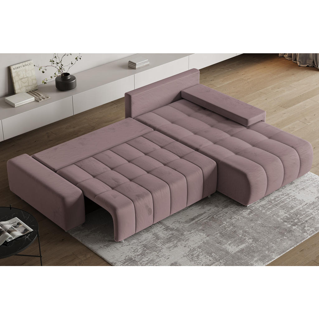 Thumbnail - Masseno Ecksofa, Lila, Holz, 2-Sitzer, L-Form,L-Form, 265x185 cm, Wohnzimmer, Sofas & Couches, Wohnlandschaften, Ecksofa...