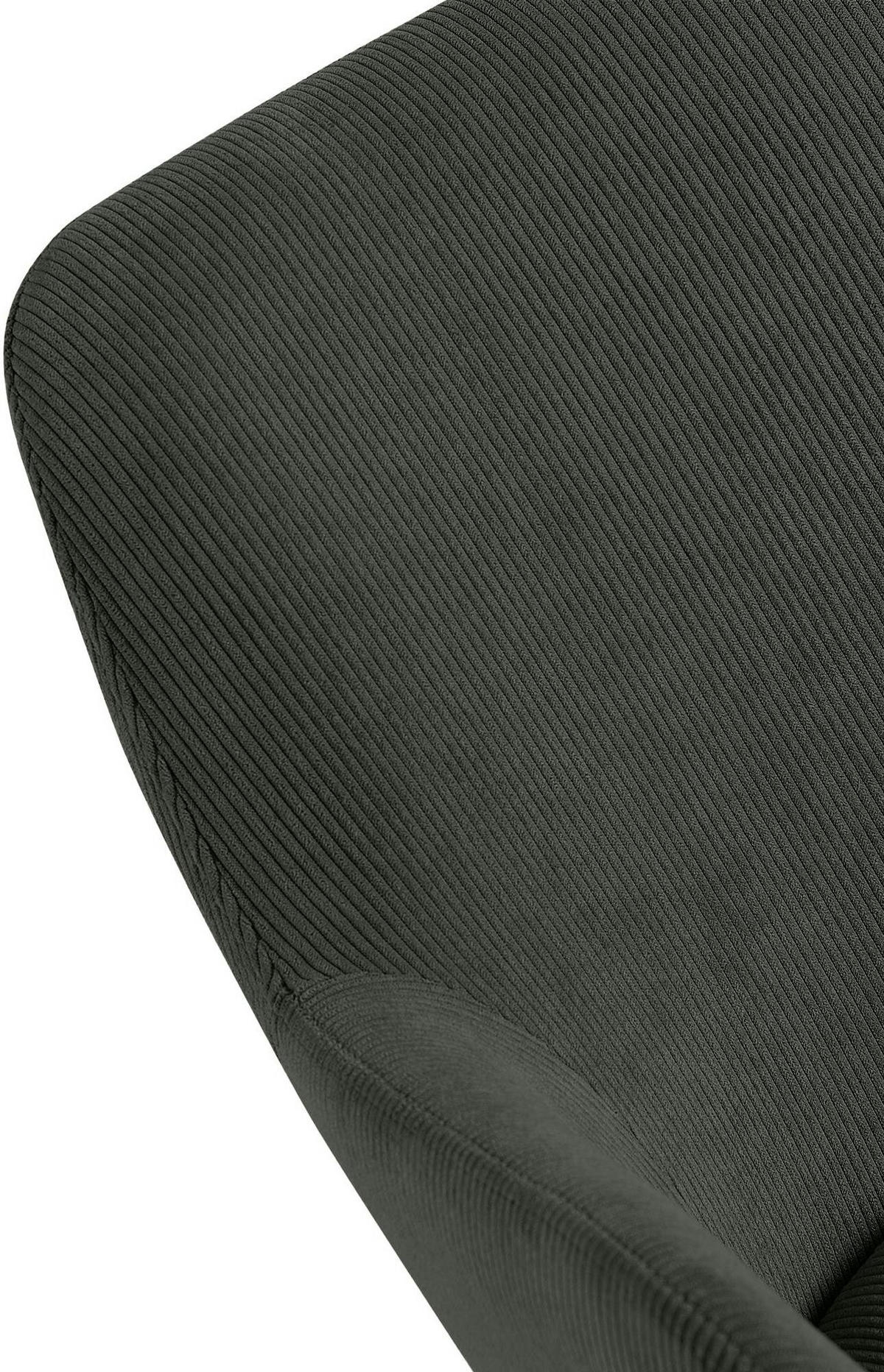 ESSZIMMERSTUHL Cord Grün - Schwarz/Grün, Textil/Metall (56/81/62cm) - CLP