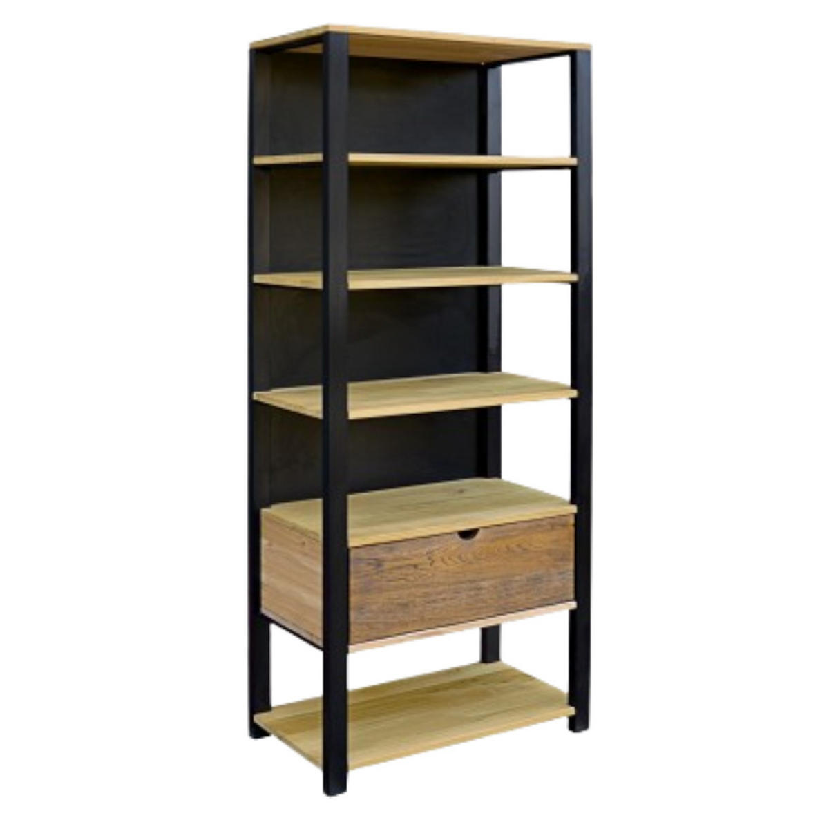 REGAL für Bücher für das Büro oder das Wohnzimmer - Eichefarben, Holz (75/190/40cm) - Rawood Furniture