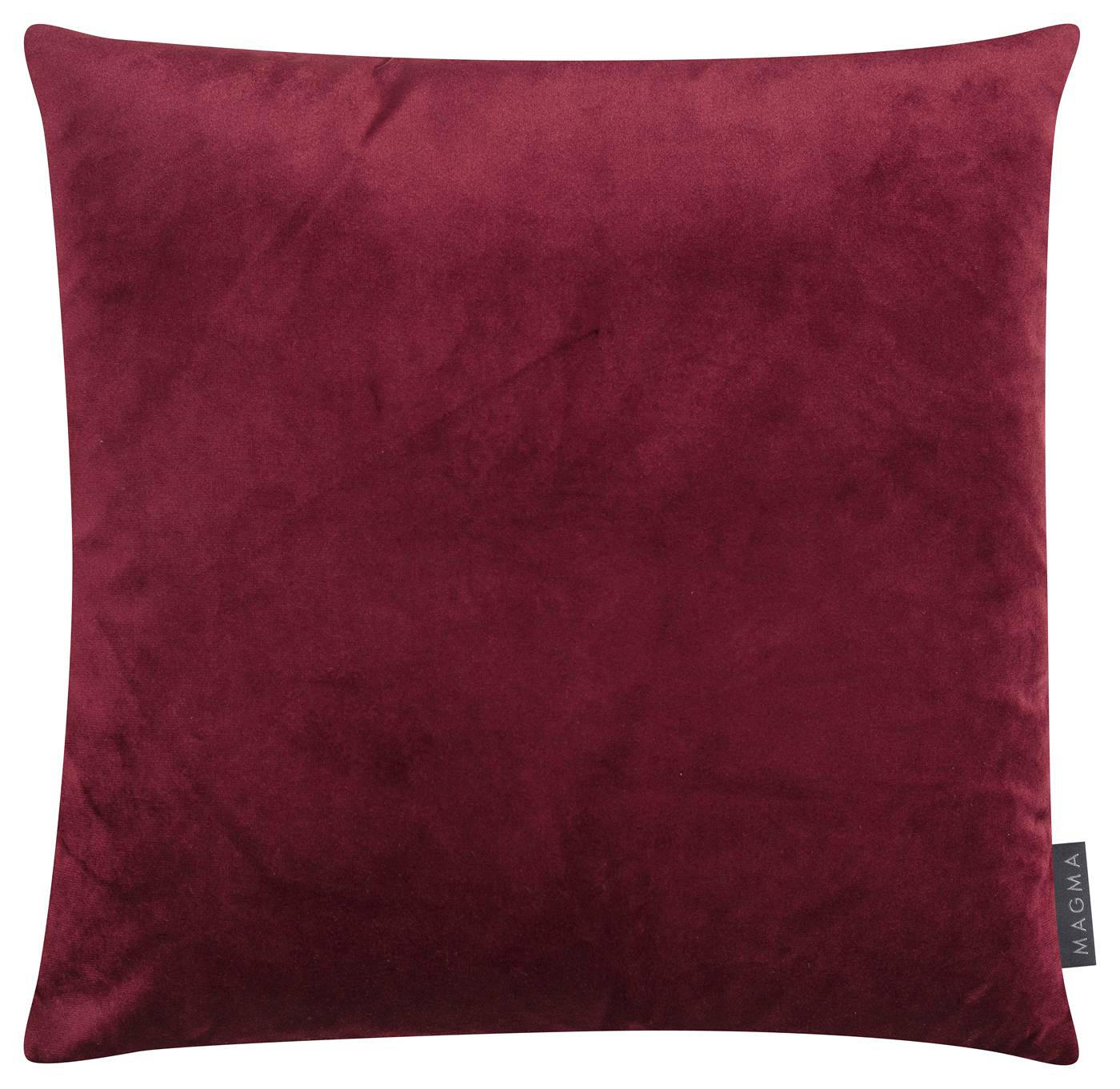 KISSENHÜLLE Samt Uni - Bordeaux, Textil (40/40cm) - Magma Heimtexx