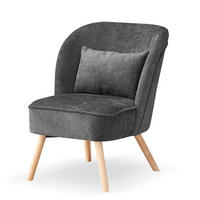 SESSEL YOYO Anthrazit - Anthrazit, Eichenholz/Textil (63/80/70cm) - B&D Home