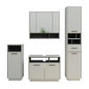 BADMÖBEL-SET Beatrice Grau 4 Teile - Anthrazit/Grau, Holzwerkstoff (80/64/40cm) - Vicco