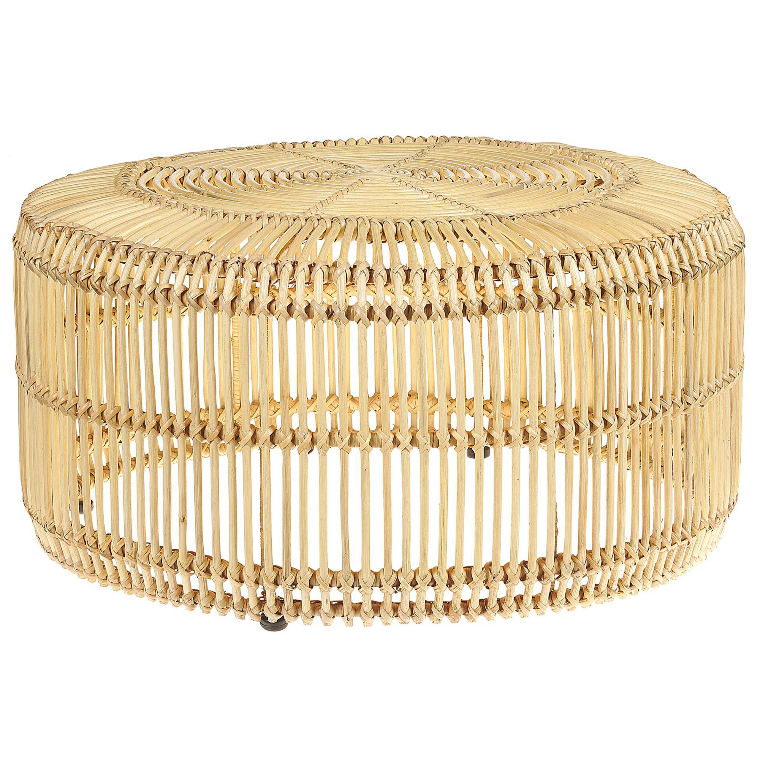 COUCHTISCH Rattan natürlich 84 cm Limni - Beige/Naturfarben, Naturmaterialien (84/53/40cm) - Beliani