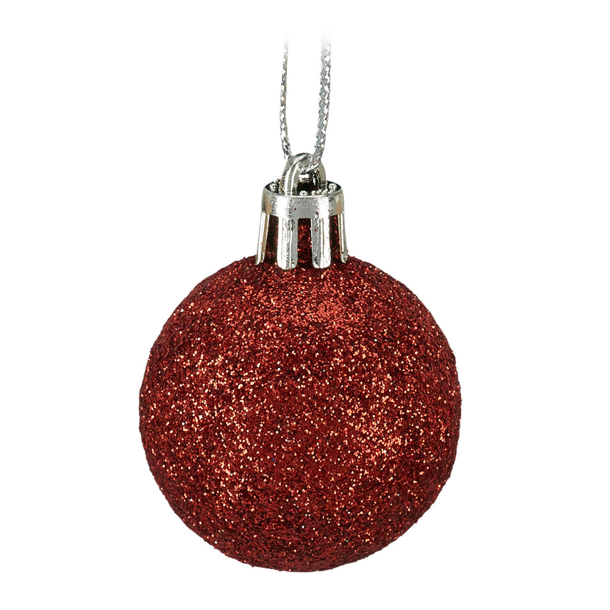 WEIHNACHTSKUGELN-SET 50-tlg. - Rot, Kunststoff (6/7/6cm) - Relaxdays