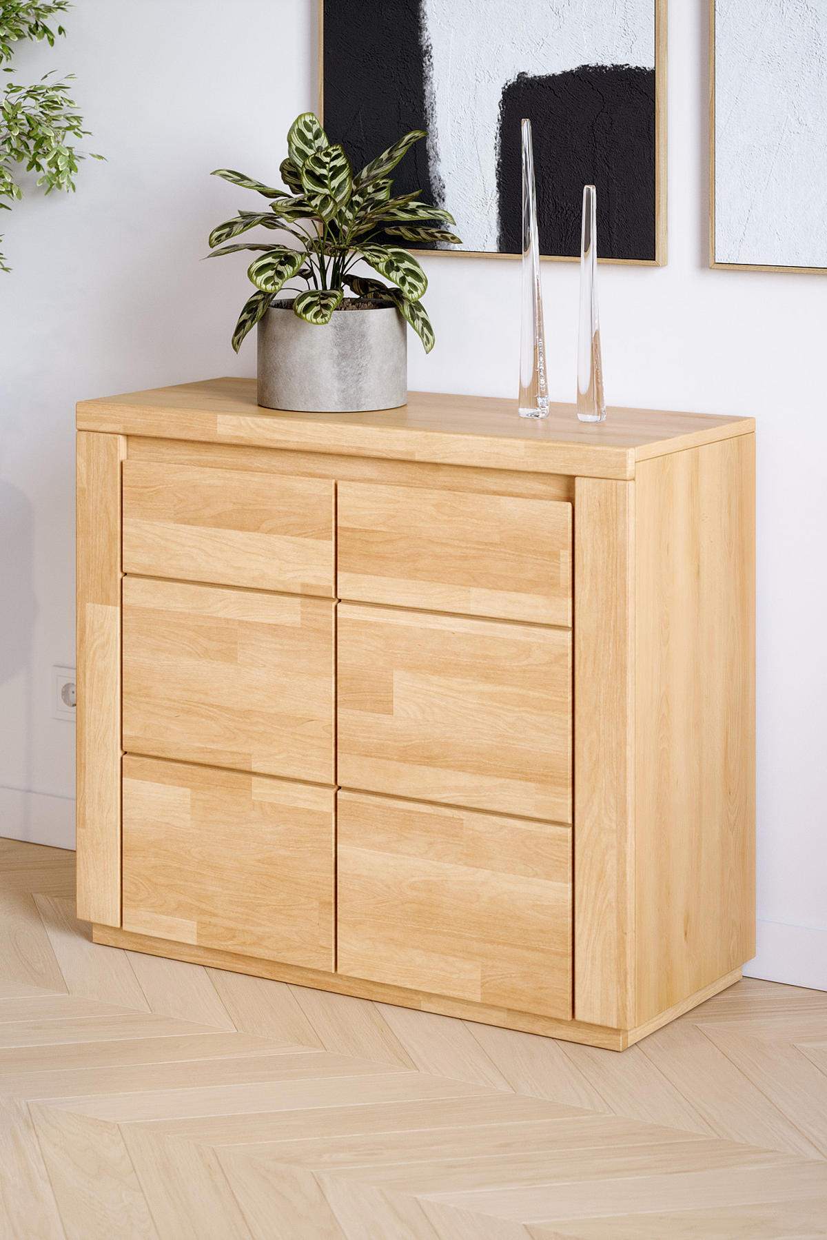 KOMMODE Viborg - Buchefarben, Holz (35/80/90cm) - kiki design
