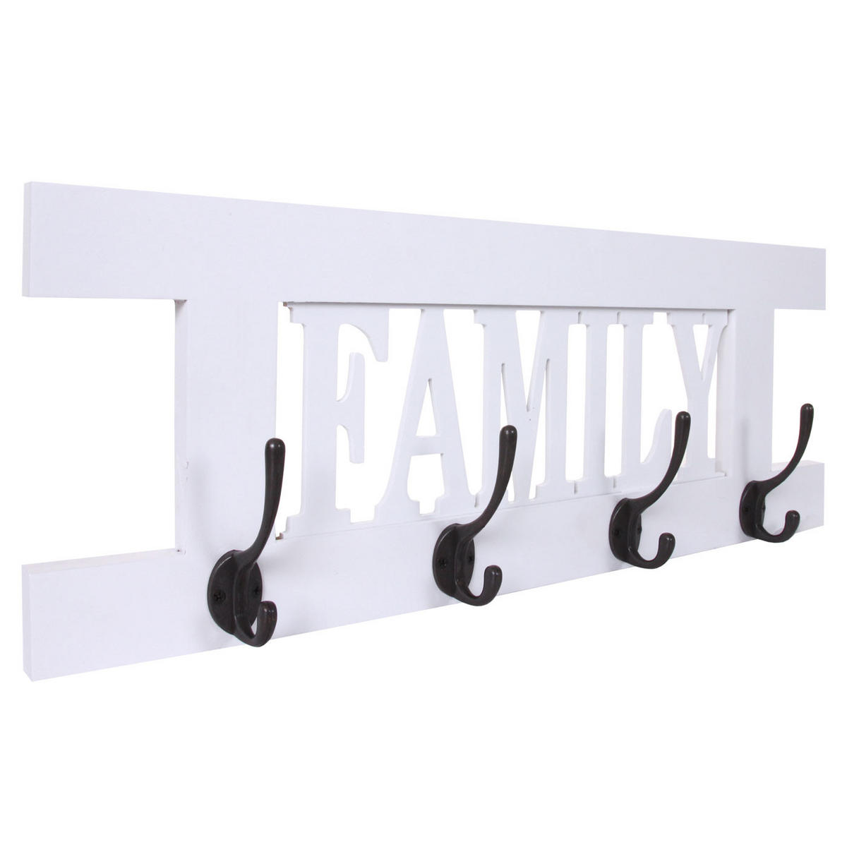 WANDGARDEROBE FAMILY SHABBY-LOOK Reinweiß - Weiß, Holz (60/21/2cm) - MCW