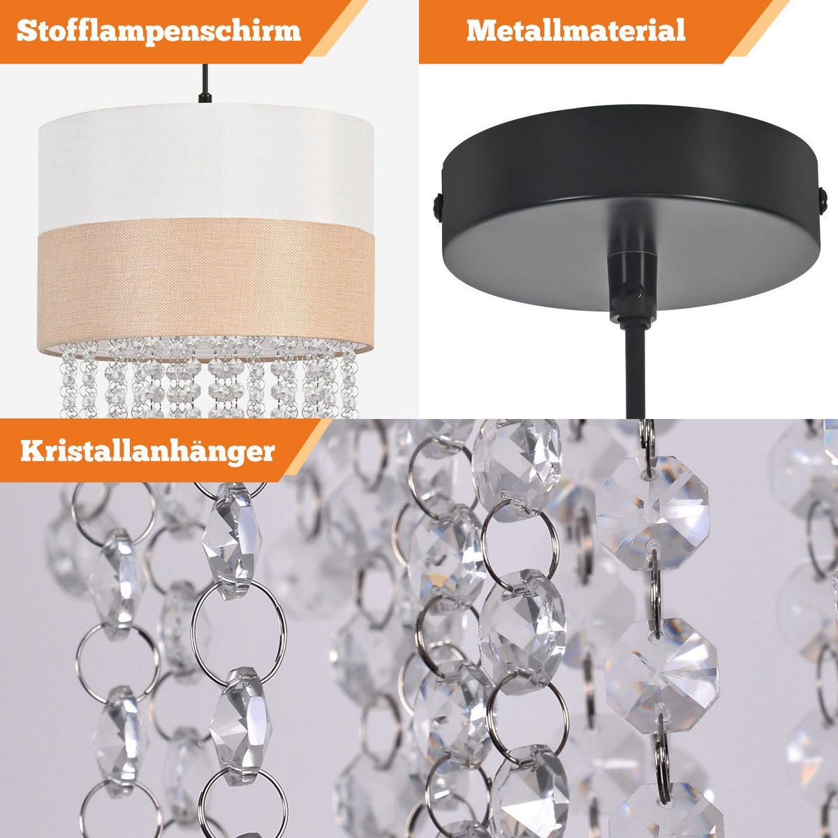 PENDELLEUCHTE AUE Ⅲ 10/32/120 cm - Weiß, Metall (10/32/120cm) - Nettlife