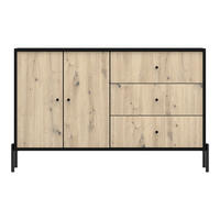 SIDEBOARD Raviero Schwarz/Artisan Eiche, 150 cm - Beige/Schwarz, Holzwerkstoff/Metall (150/98/40cm) - Selsey