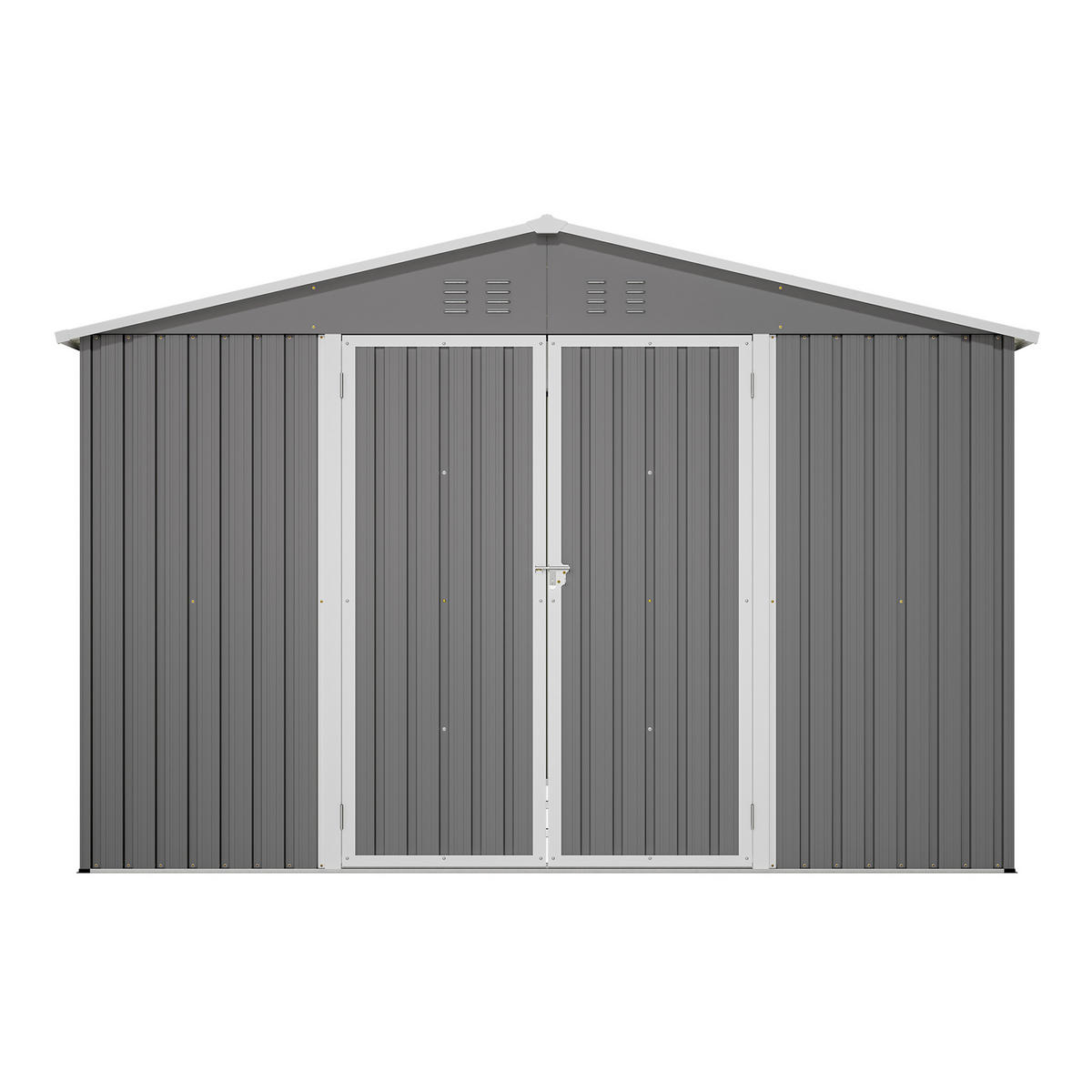 GARTENHAUS Schwerlast Stahl 300x311cm Grau Wetterfest & Sicher - Grau, Metall (311.4/300cm) - Raelunyi