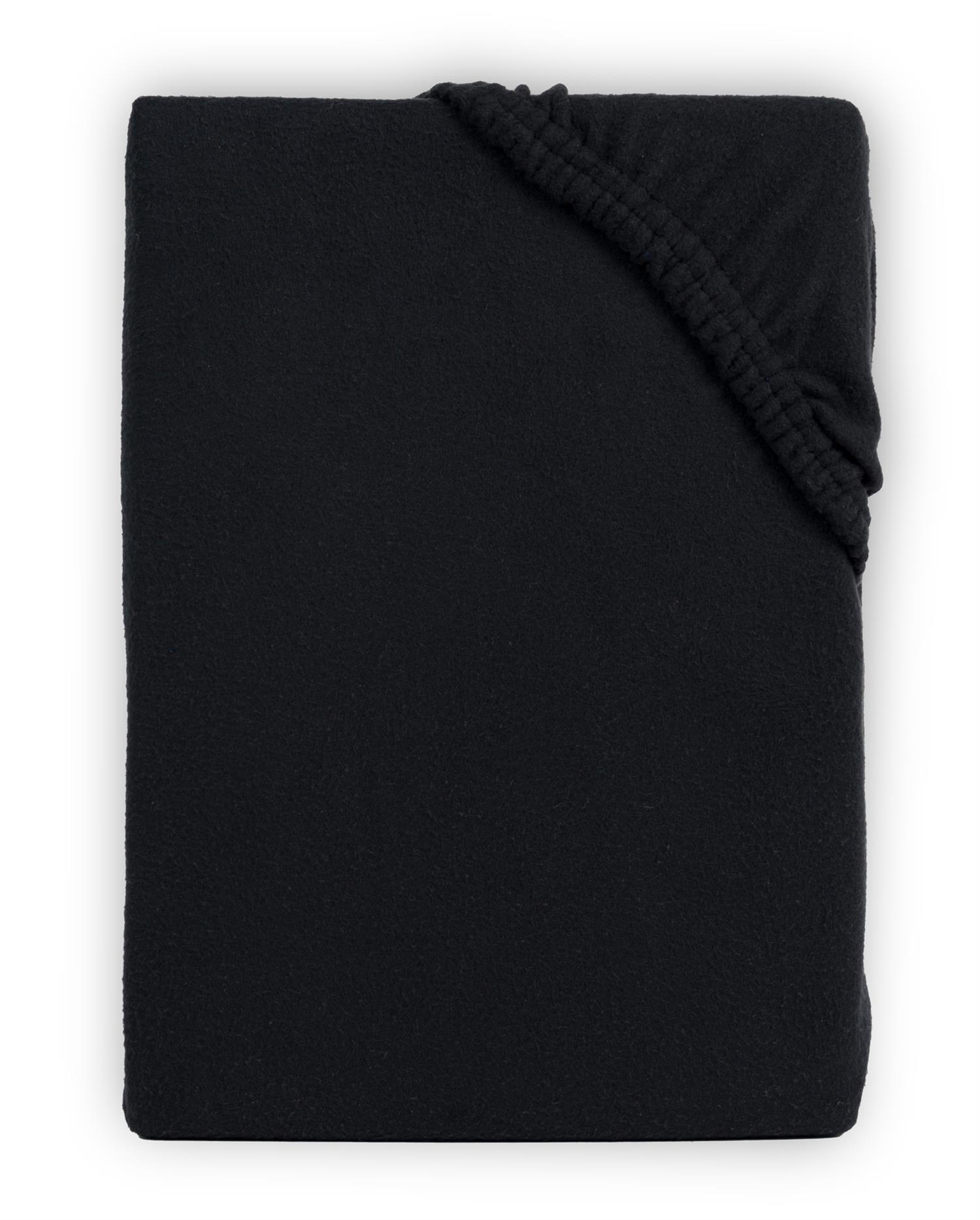 BOXSPRING-SPANNBETTLAKEN 180-200x200-220 cm, Warmes Winter Teddy Fleece Bettlaken Schwarz - Schwarz, Textil (200/220cm) - Carpe Sonno