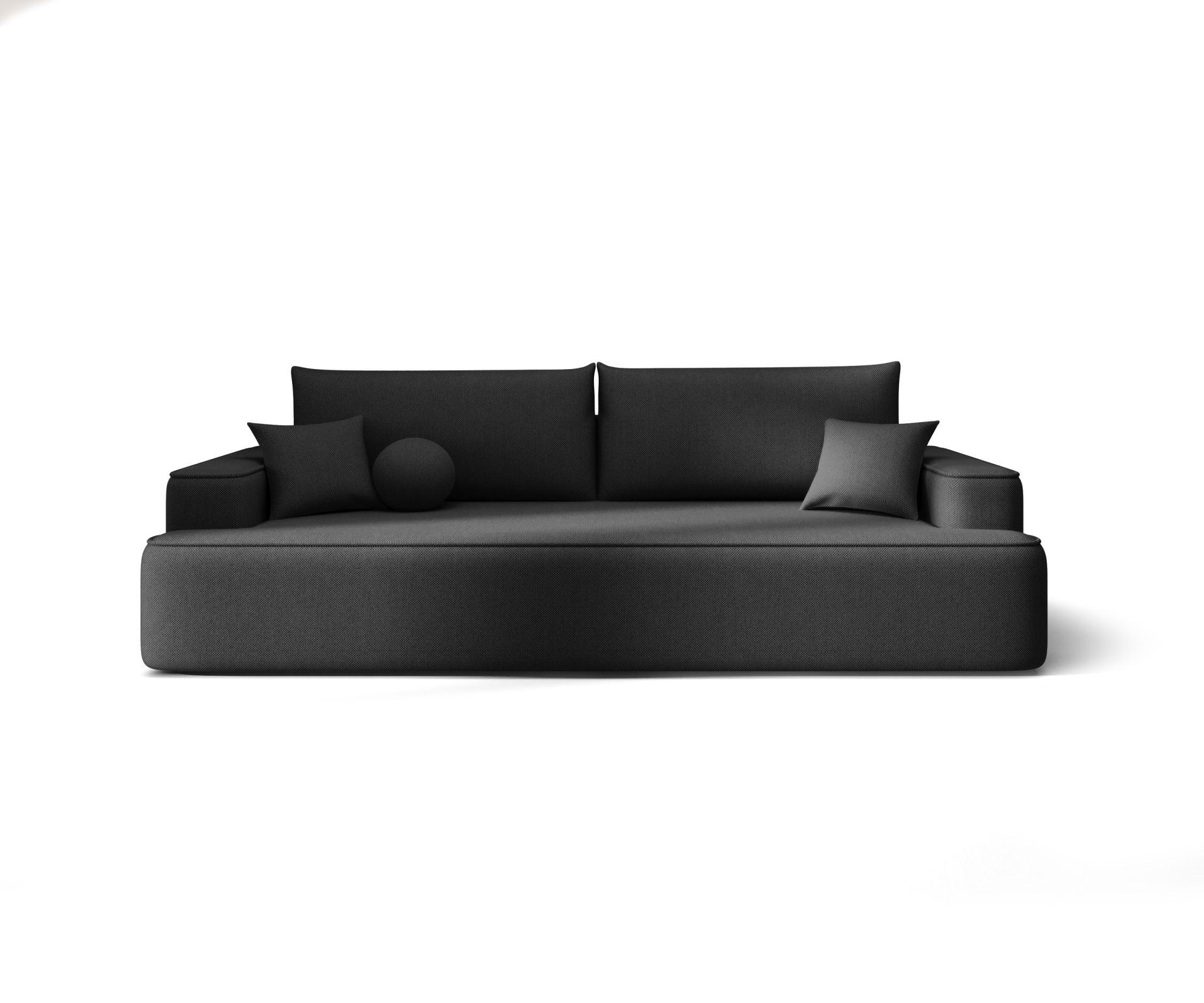 SOFA mit Schlaffunktion FIGO Curio 97 - Dunkelgrau, Textil (250/75/150cm) - Bedante