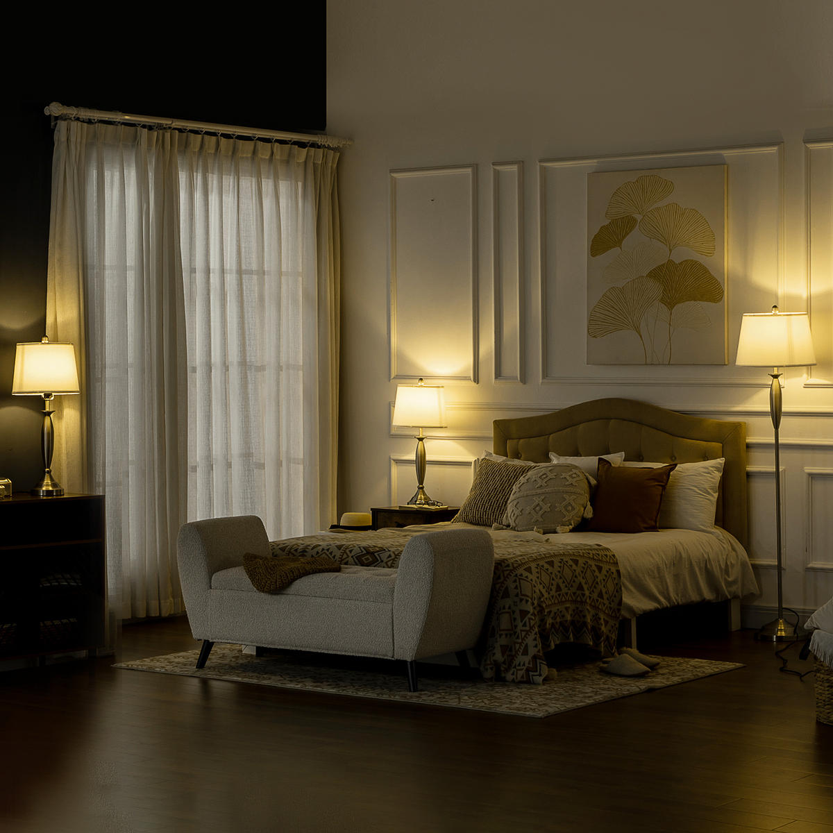 STEHLEUCHTE 3-tlg Lampenset Stehlampe 162cm Tischlampen 70cm Silber-Weiß für Wohnzimmer - Silberfarben, Metall (38/38/162cm) - Raelunyi