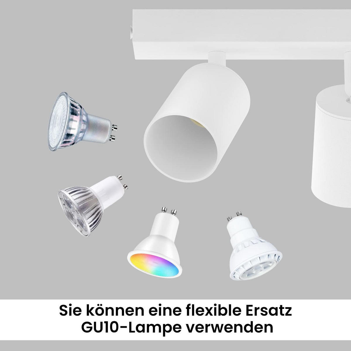 DECKENSTRAHLER Wonder 52/5/7.2cm - Weiß, Metall (52/5/7.2cm) - ZMH