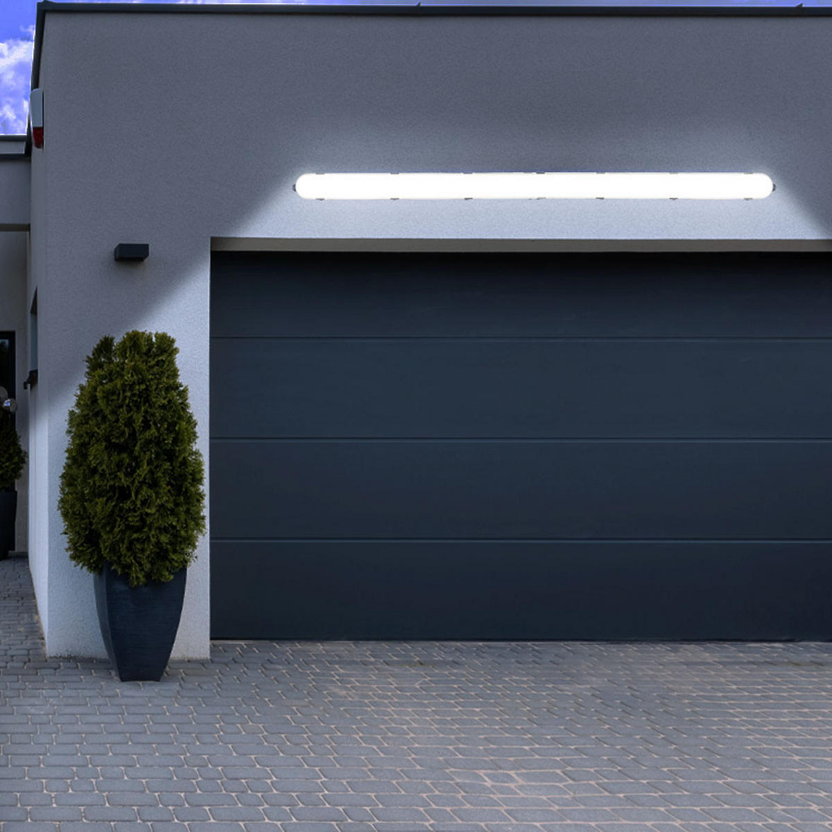 LED DECKENLEUCHTE Weiß Kunststoff 3er Set - Weiß, Kunststoff (126/11.2/6.3cm)